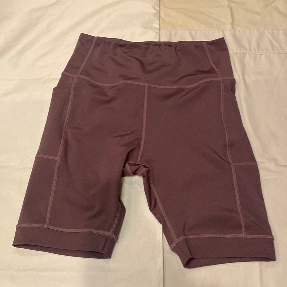 purple biker shorts